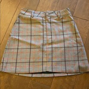Reformation plaid mini skirt